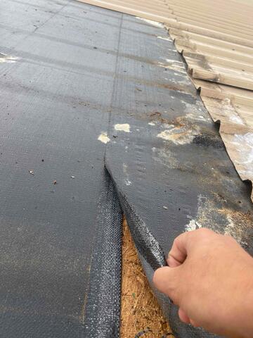 Failed Underlayment.