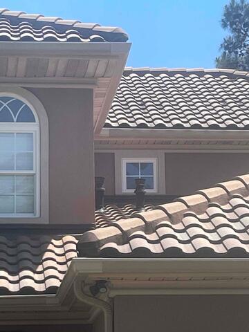Tile Roof Leak was above the Garage
